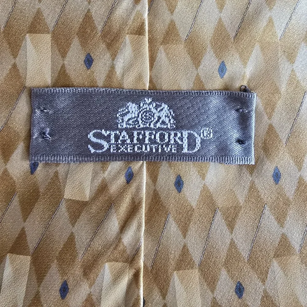 Stanfford Executive Men's Tie, 100% Silk: Extra Long